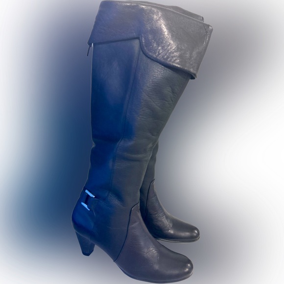 Authentic Colombian Leather Tall Knee-High Black Boots. JES Collection. Size 6 - Picture 3 of 4
